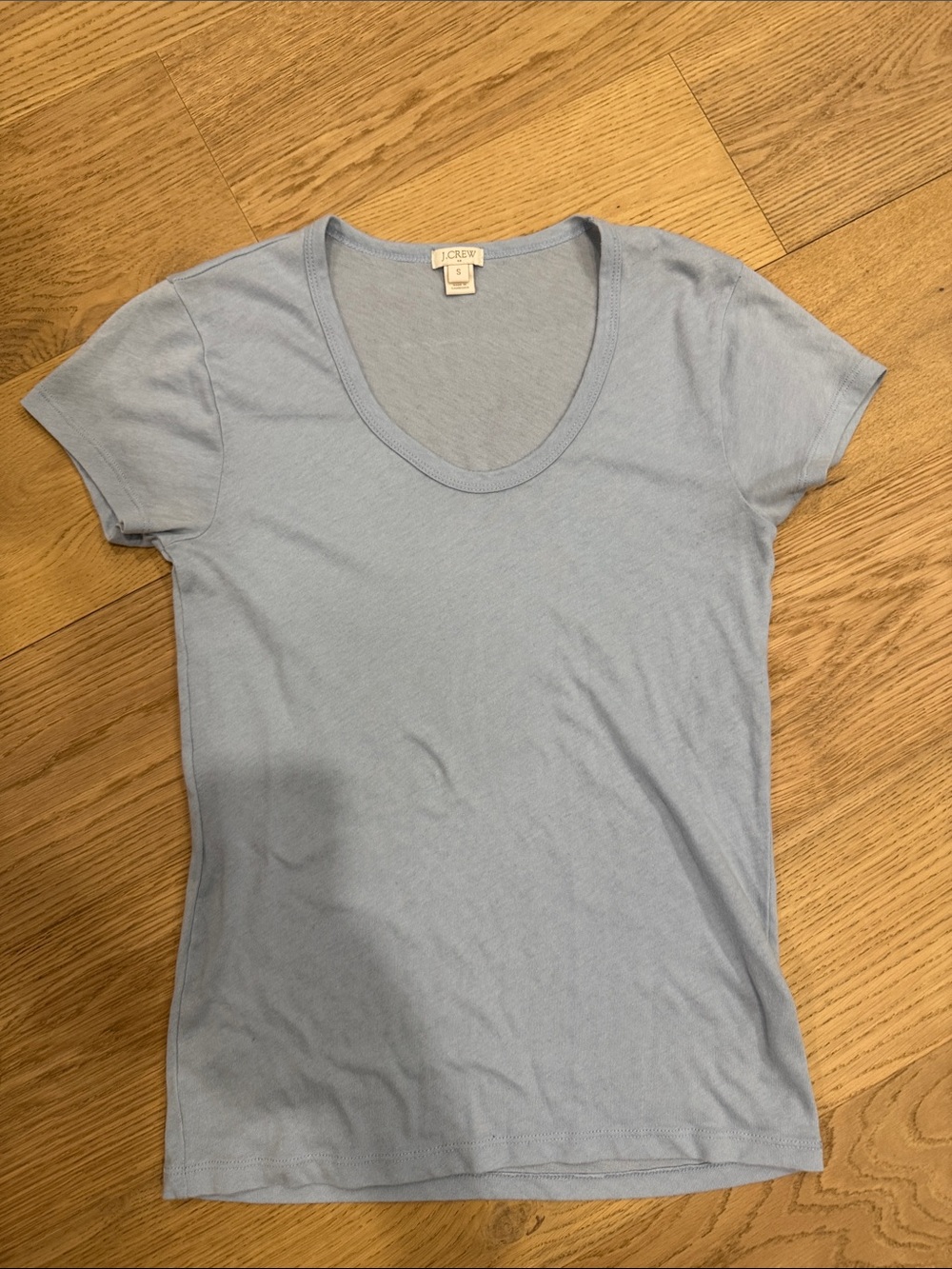 J. Crew Pale Blue Scoop Neck Short Sleeve Tee